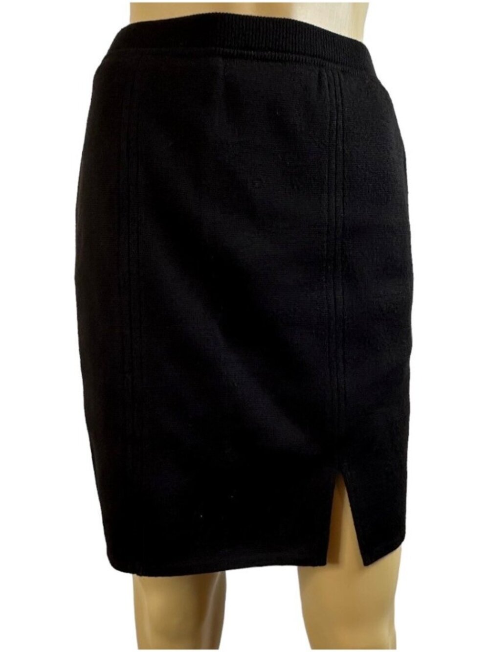 Dana Buchman Pencil Woven Skirt Size P S Dark Brown 100% Extra Fine Merino Wool